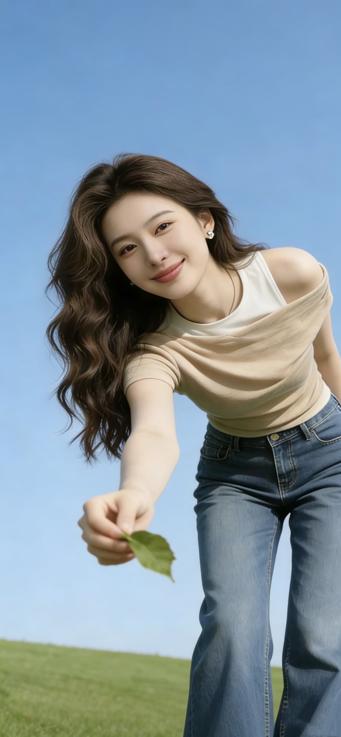 한 부서 페이크 레이어드 오프숄더 반팔 티셔츠 여성 비대칭 디자인 센스 핫걸 슬림해 보이는 Chic 맨위 상세 이미지 3
