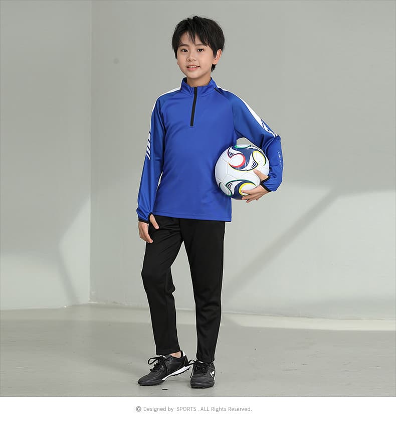 야외 부모와 자식 하프 지퍼 긴팔 축구 농구 스포츠 슈트 남녀 긴 바지 속도 건조한 재킷 훈련 서비스 세트 상세 이미지 29