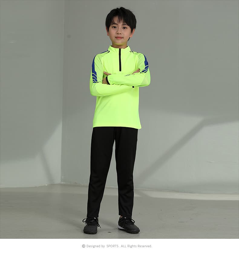 야외 부모와 자식 하프 지퍼 긴팔 축구 농구 스포츠 슈트 남녀 긴 바지 속도 건조한 재킷 훈련 서비스 세트 상세 이미지 35