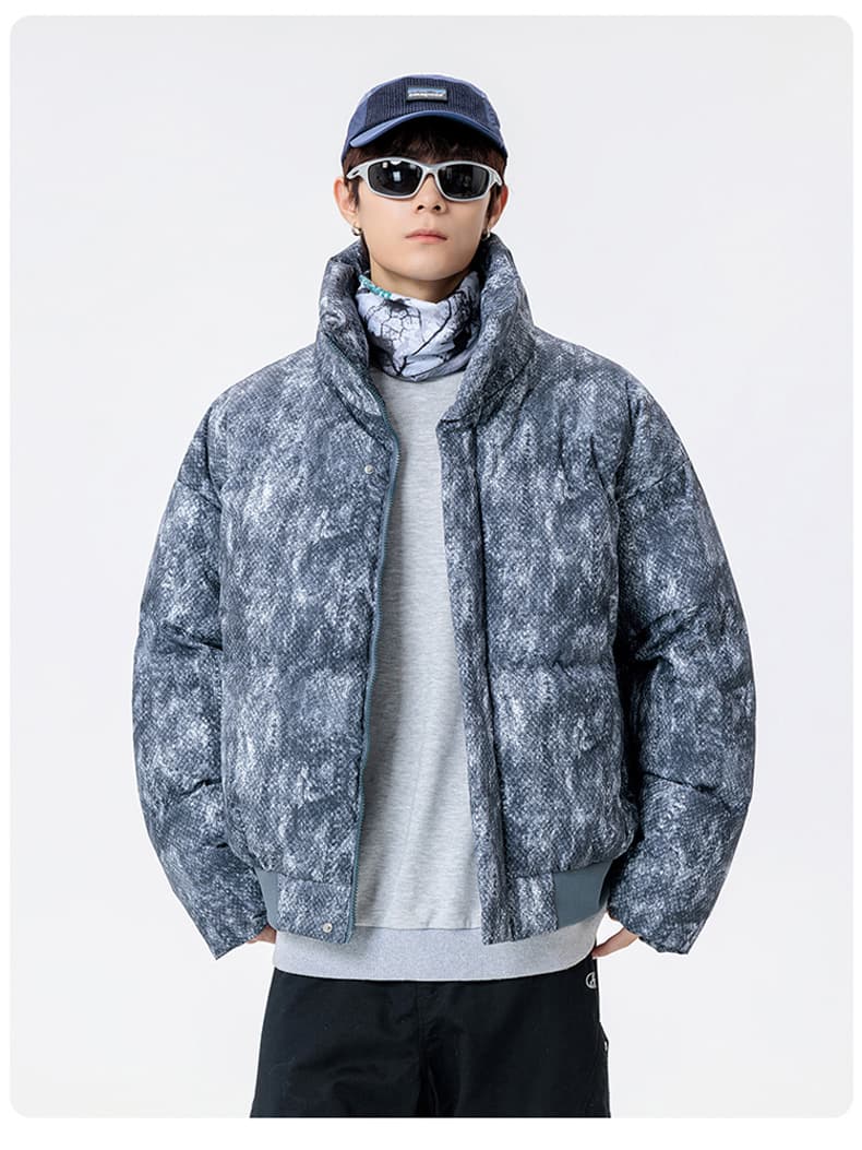 새로운 PU 가죽 면 옷 남자 스탠드 칼라 패딩 재킷 카모플라주 야외 남녀 같은 단락 Parker 서비스 플러스 면 감기 예방 목화 진딧물 상세 이미지 21