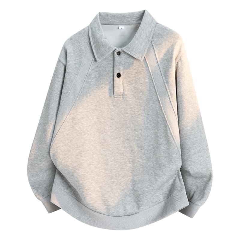 l-8xl 빅 사이즈 무거운 후드티 남자 아메리칸 POLO 칼라 재킷 가을 청소년 기본 셔츠 맨위