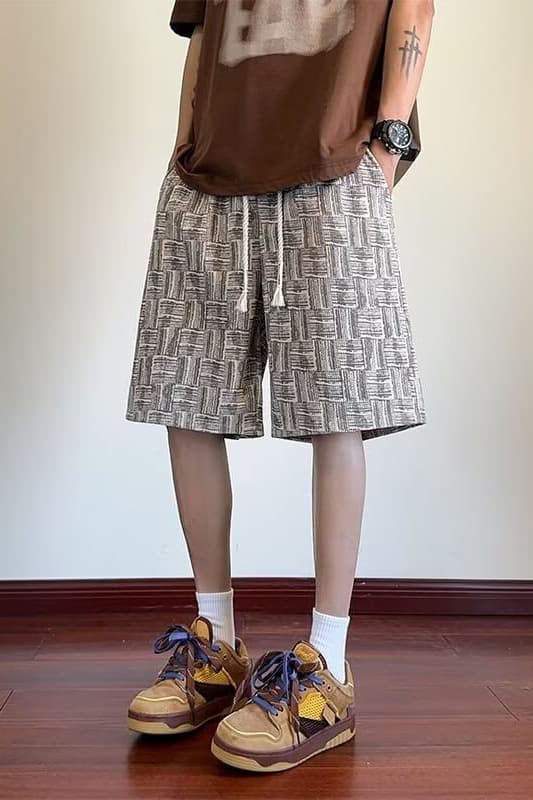 아메리칸 홀치기 염색 작은 샤넬 스타일 반바지 남자 여름 캐주얼 루즈핏 5 점 바지 아메리칸 조수 브랜드 농구 바지 이미지 6