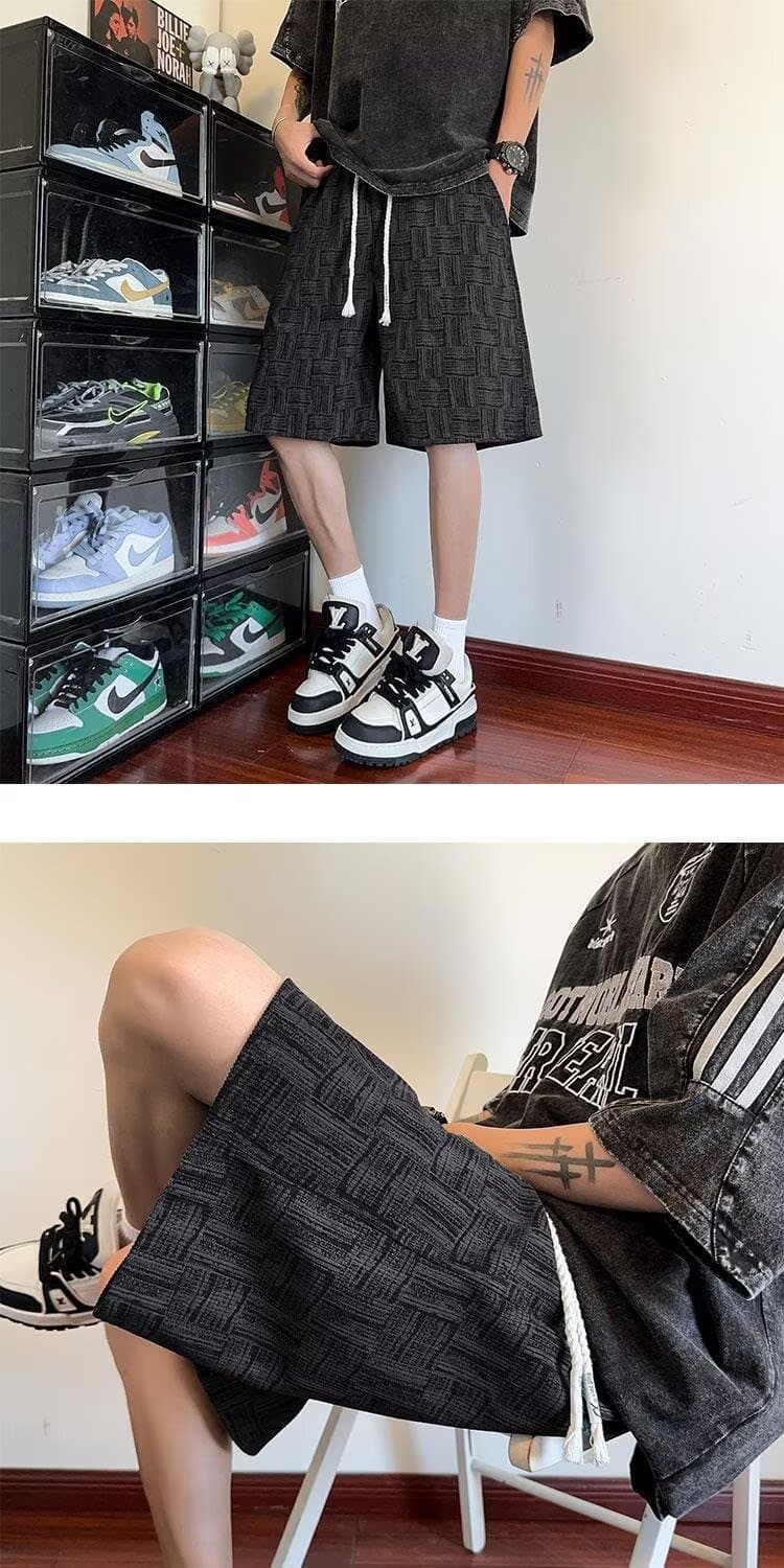 아메리칸 홀치기 염색 작은 샤넬 스타일 반바지 남자 여름 캐주얼 루즈핏 5 점 바지 아메리칸 조수 브랜드 농구 바지 상세 이미지 16