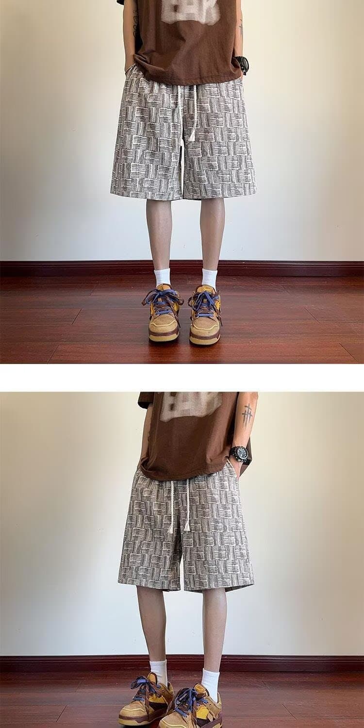 아메리칸 홀치기 염색 작은 샤넬 스타일 반바지 남자 여름 캐주얼 루즈핏 5 점 바지 아메리칸 조수 브랜드 농구 바지 상세 이미지 20