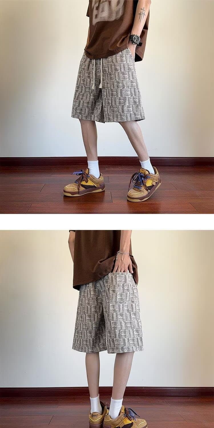 아메리칸 홀치기 염색 작은 샤넬 스타일 반바지 남자 여름 캐주얼 루즈핏 5 점 바지 아메리칸 조수 브랜드 농구 바지 상세 이미지 22