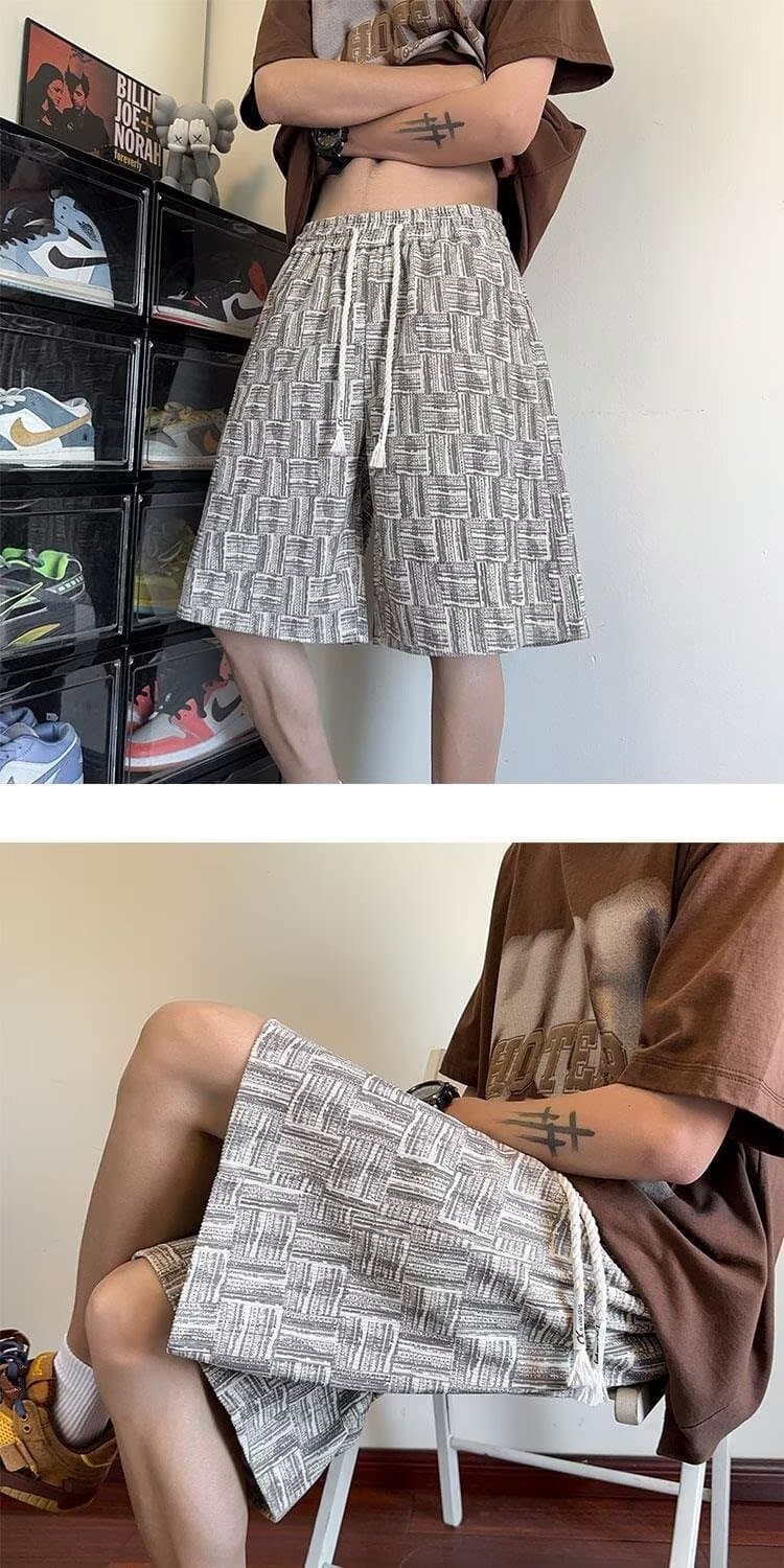아메리칸 홀치기 염색 작은 샤넬 스타일 반바지 남자 여름 캐주얼 루즈핏 5 점 바지 아메리칸 조수 브랜드 농구 바지 상세 이미지 26