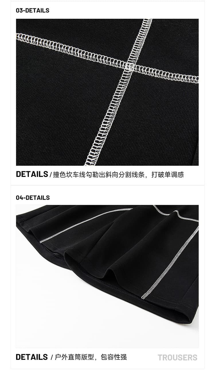 여름 새로운 반바지 남성 다용도 캐주얼 바지 루즈핏 트렌드 아메리칸 오부 바지 명시적 스티치 분할 운동 반바지 상세 이미지 10