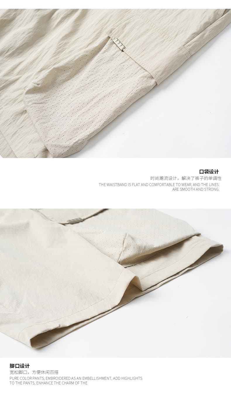여름 차가운 센스 워크웨어 반바지 남성 2026 여름 새로운 학생 운동 캐주얼 바지 패션 루즈핏 오부 바지 상세 이미지 7