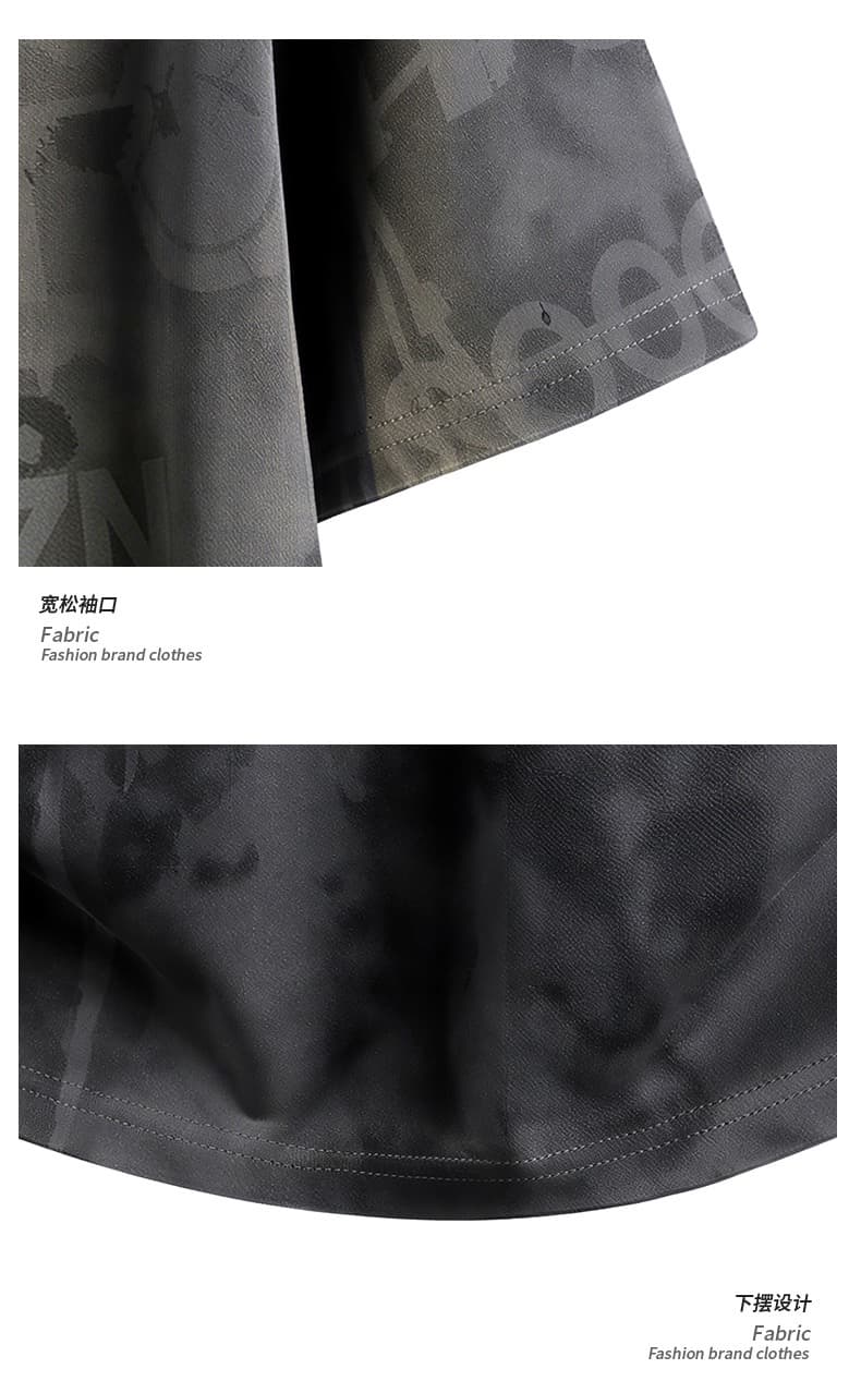빅 사이즈 남성 의류 26 여름 새로운 캐주얼 스포츠 슈트 루즈핏 조수 브랜드 학생 반팔 티셔츠 반바지 투피스 세트 상세 이미지 13