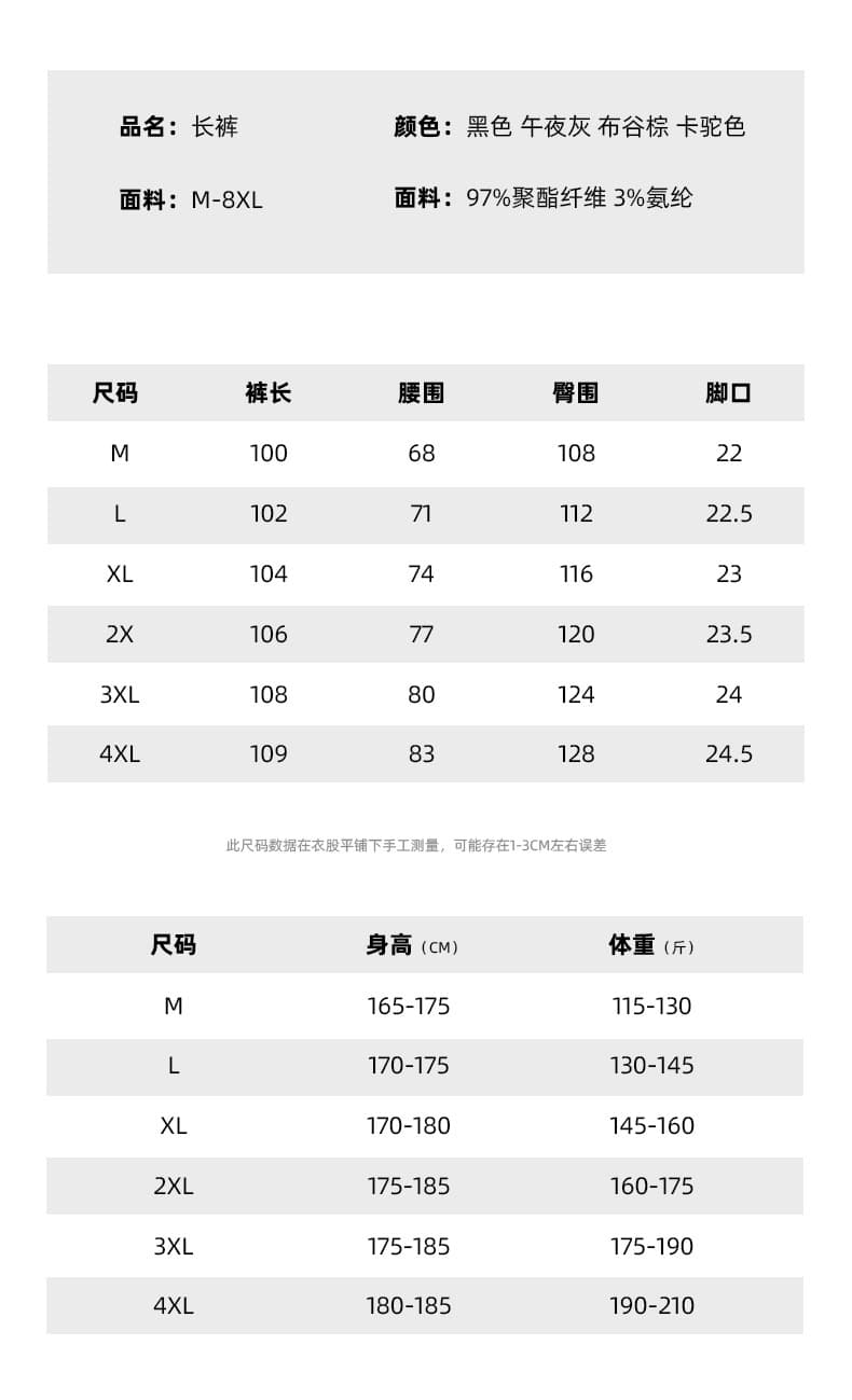 남성 고급 센스 오래된 돈 바람 캐주얼 바지 2026 봄 가을 새로운 국경 간 빅 사이즈 모통이 칼 바지 루즈핏 팻 맨 긴 바지 상세 이미지 1