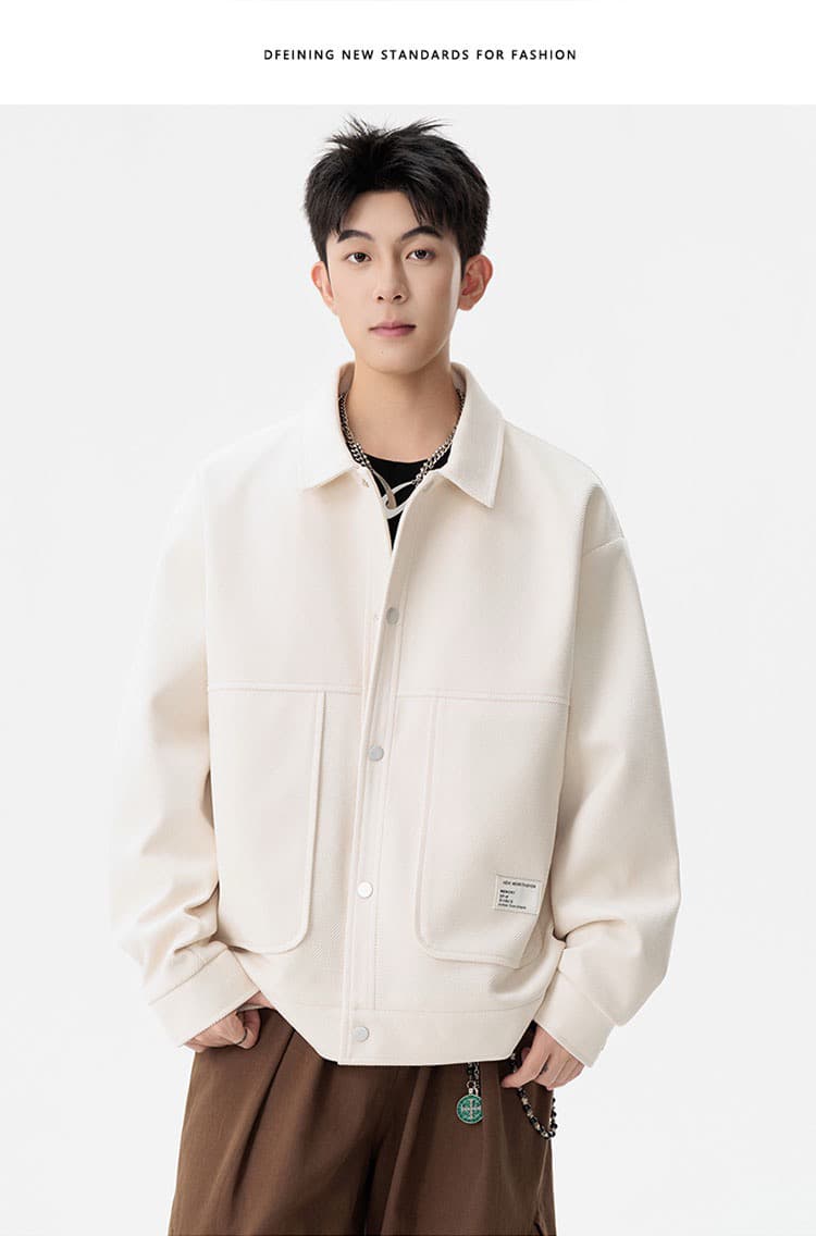 2026 새로운 가을 겨울 털이 있고 두꺼운 워크웨어 재킷 남성 폴로 칼라 다용도 캐주얼 재킷 트렌드 다용도 빅 사이즈 상세 이미지 13