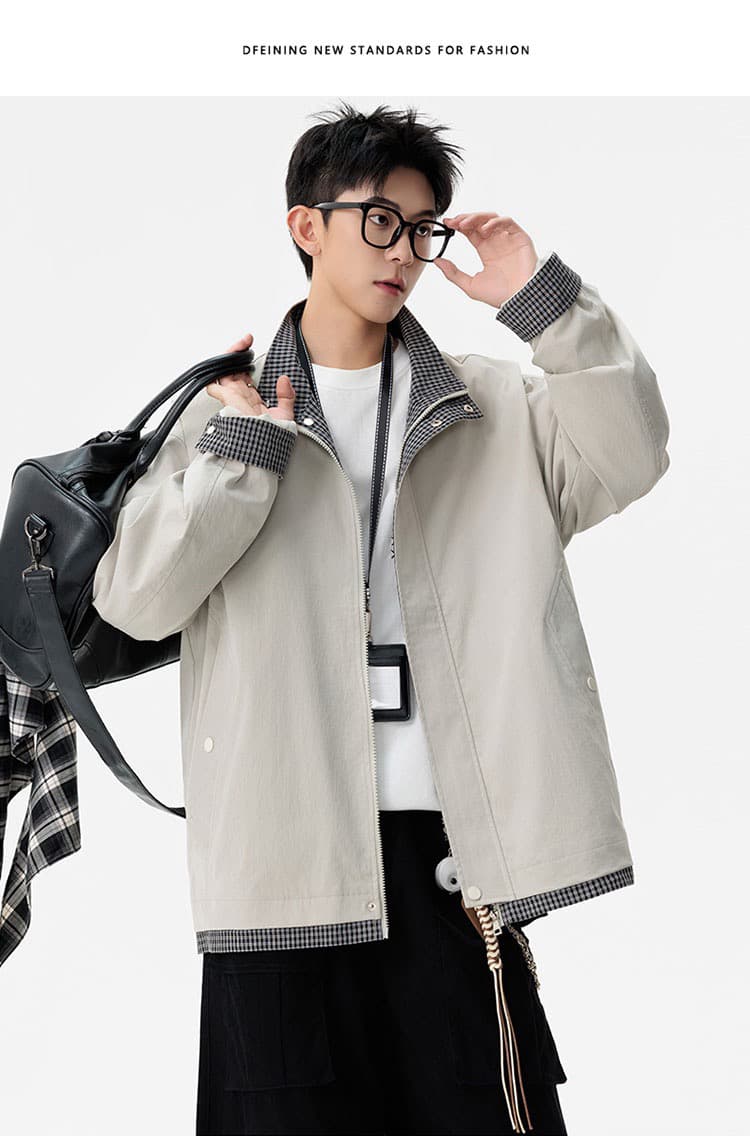 2026 봄 가을 빅 사이즈 m-8xl 페이크 레이어드 재킷 재킷 남성 비즈니스 관리 재킷 다용도 캐주얼 맨위 상세 이미지 11