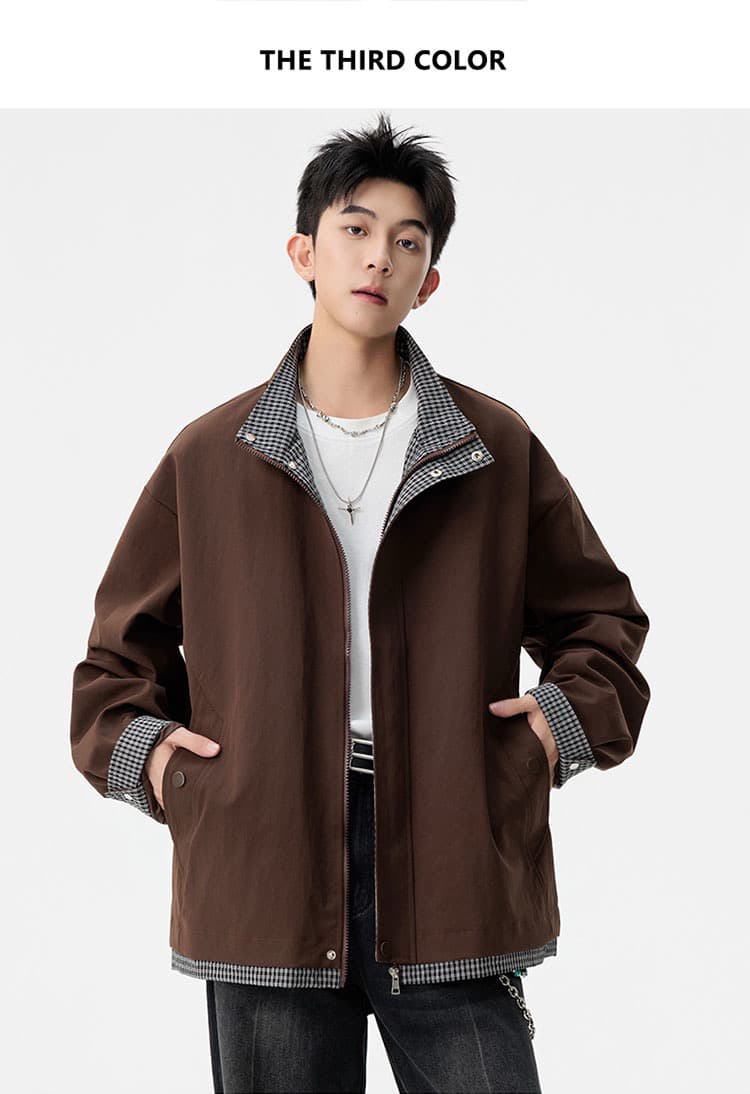 2026 봄 가을 빅 사이즈 m-8xl 페이크 레이어드 재킷 재킷 남성 비즈니스 관리 재킷 다용도 캐주얼 맨위 상세 이미지 14