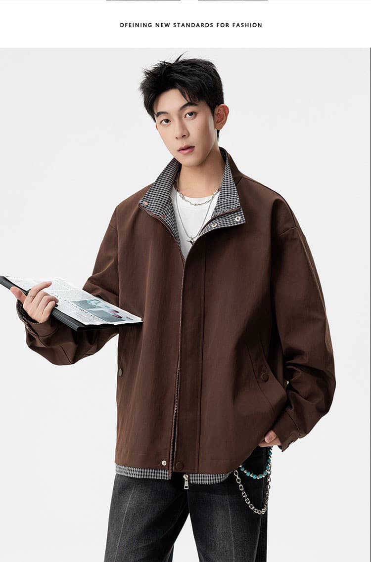 2026 봄 가을 빅 사이즈 m-8xl 페이크 레이어드 재킷 재킷 남성 비즈니스 관리 재킷 다용도 캐주얼 맨위 상세 이미지 15