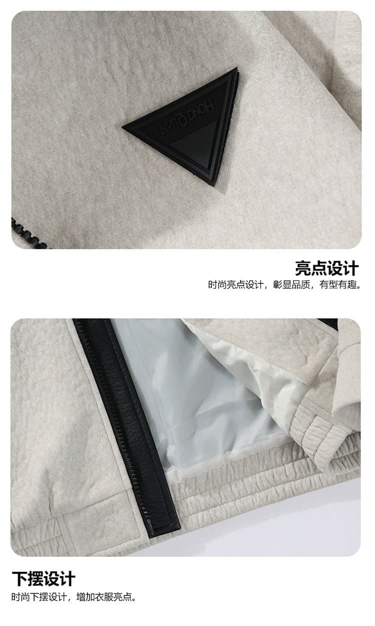 2026 가을 겨울 새로운 빅 사이즈 패치워크 재킷 남성 아메리칸 레트로 캐주얼 재킷 디자인 센스 오토바이 재킷 남자 상세 이미지 20