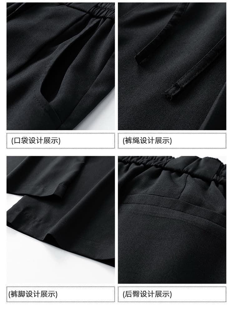 2026 봄 가을 cleanfit 캐주얼 긴 바지 남성 루즈핏 다용도 넓은 다리 워크웨어 팬츠 아메리칸 주름 장식 모통이 칼 바지 상세 이미지 6