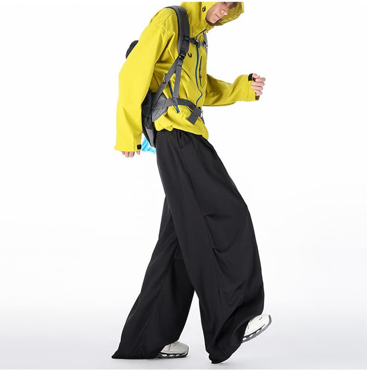 2026 봄 가을 cleanfit 캐주얼 긴 바지 남성 루즈핏 다용도 넓은 다리 워크웨어 팬츠 아메리칸 주름 장식 모통이 칼 바지 상세 이미지 21