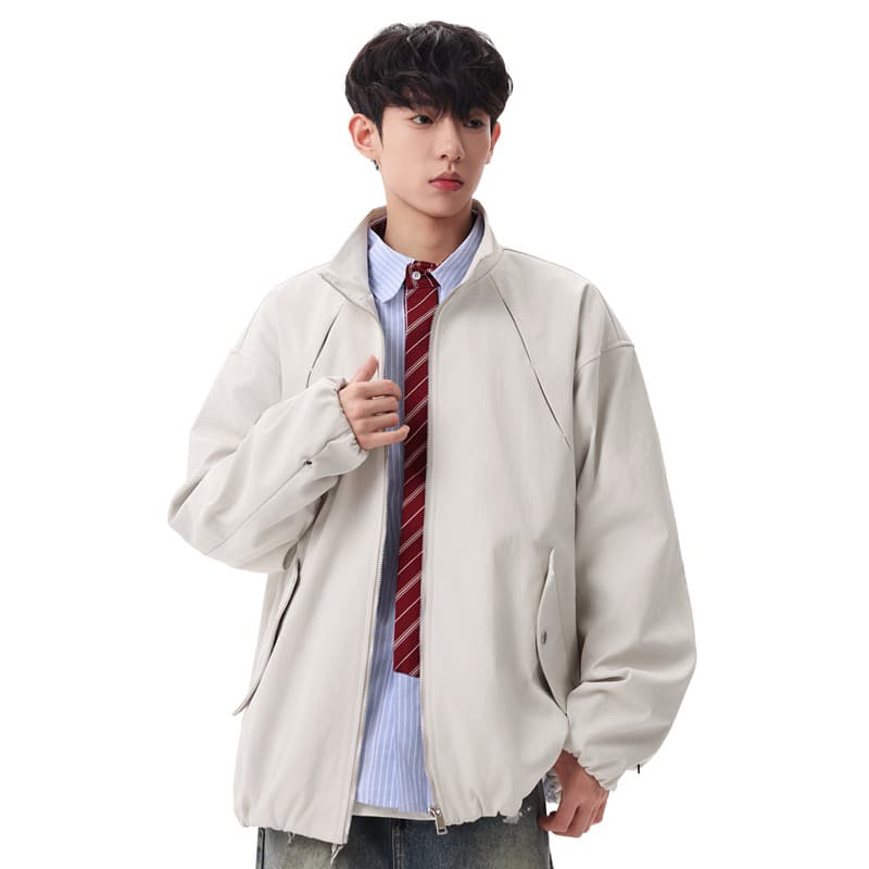 봄 가을 새로운 남성 재킷 높음 거리 트렌드 커플 섹션 재킷 재킷 패션 아메리칸 루즈핏 캐주얼 맨위 이미지 2