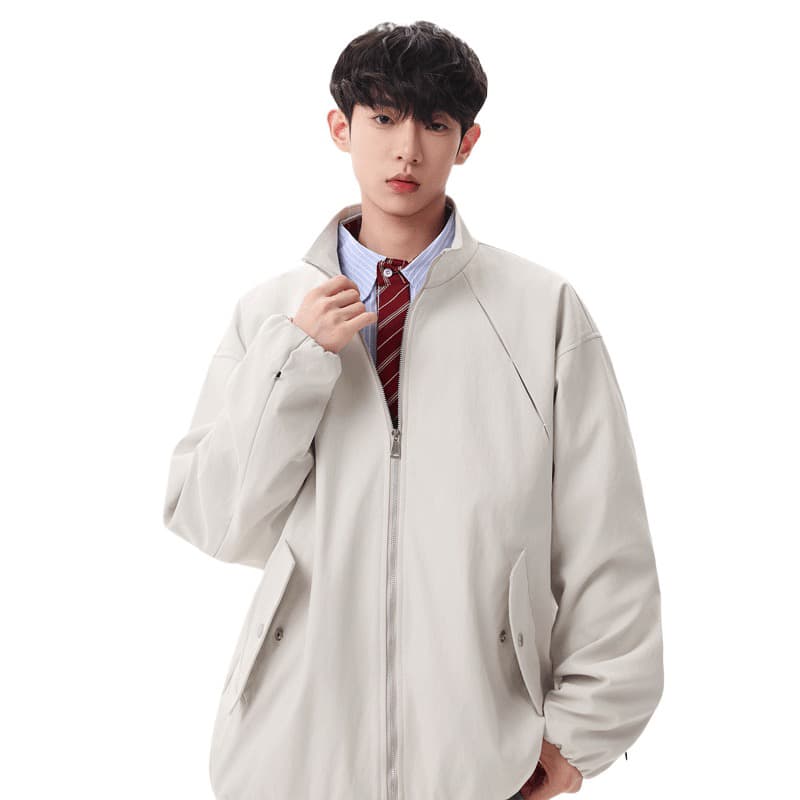 봄 가을 새로운 남성 재킷 높음 거리 트렌드 커플 섹션 재킷 재킷 패션 아메리칸 루즈핏 캐주얼 맨위 이미지 4