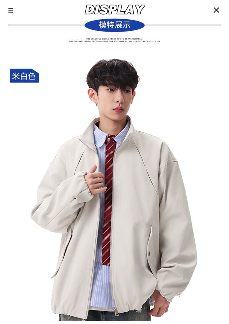 봄 가을 새로운 남성 재킷 높음 거리 트렌드 커플 섹션 재킷 재킷 패션 아메리칸 루즈핏 캐주얼 맨위 상세 이미지 8