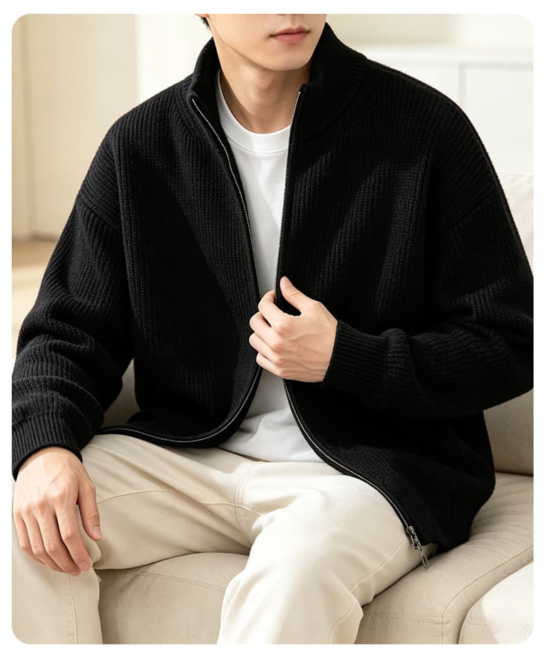 2026 가을 겨울 오래된 돈 바람 카디건 코트 남성 느긋한 바람 캐주얼 스웨터 미니멀리즘 다용도 출퇴근 니트 스웨터 상세 이미지 25