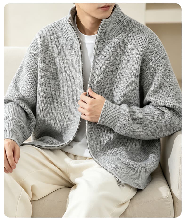 2026 가을 겨울 오래된 돈 바람 카디건 코트 남성 느긋한 바람 캐주얼 스웨터 미니멀리즘 다용도 출퇴근 니트 스웨터 상세 이미지 29