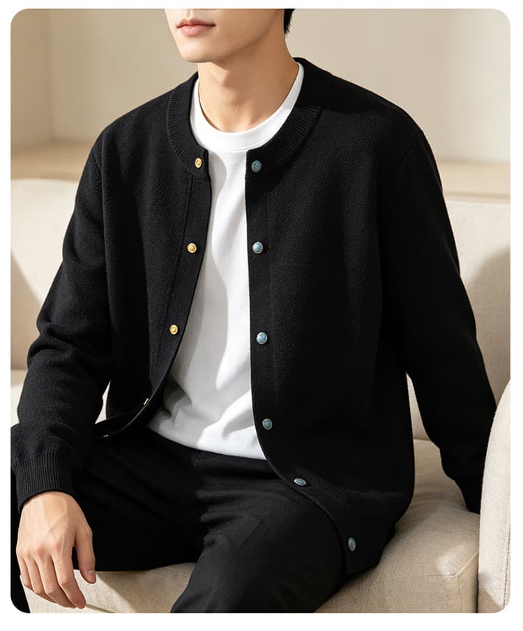루즈핏 오래된 돈 바람 스웨터 오픈 가디건 남성 느긋한 캐주얼 출퇴근 니트 스웨터 재킷 2026 봄 가을 남성 의류 맨위 상세 이미지 16
