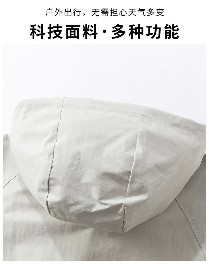 후드 워크웨어 재킷 남성 2026 봄 가을 새로운 조수 브랜드 루즈핏 재킷 캐주얼 빅 사이즈 남성 의류 재킷 맨위 상세 이미지 3