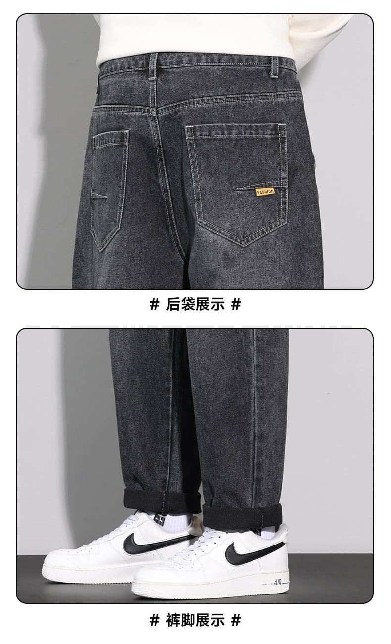 아메리칸 암살 자수 테이퍼드 청바지 남성 다용도 새로운 루즈핏 캐주얼 높음 거리 개성 미니멀리즘 봄 가을 긴 바지 상세 이미지 21