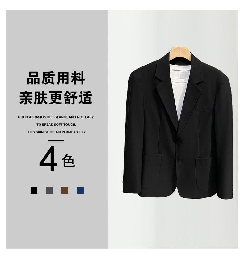 가을 겨울철 트렌디 남성 의류 빛 요리 한 바람 블레이저 고급 센스 가을 센스 캐주얼 정장 남성 루즈핏 한국 스타일 잘 생긴 상세 이미지 1