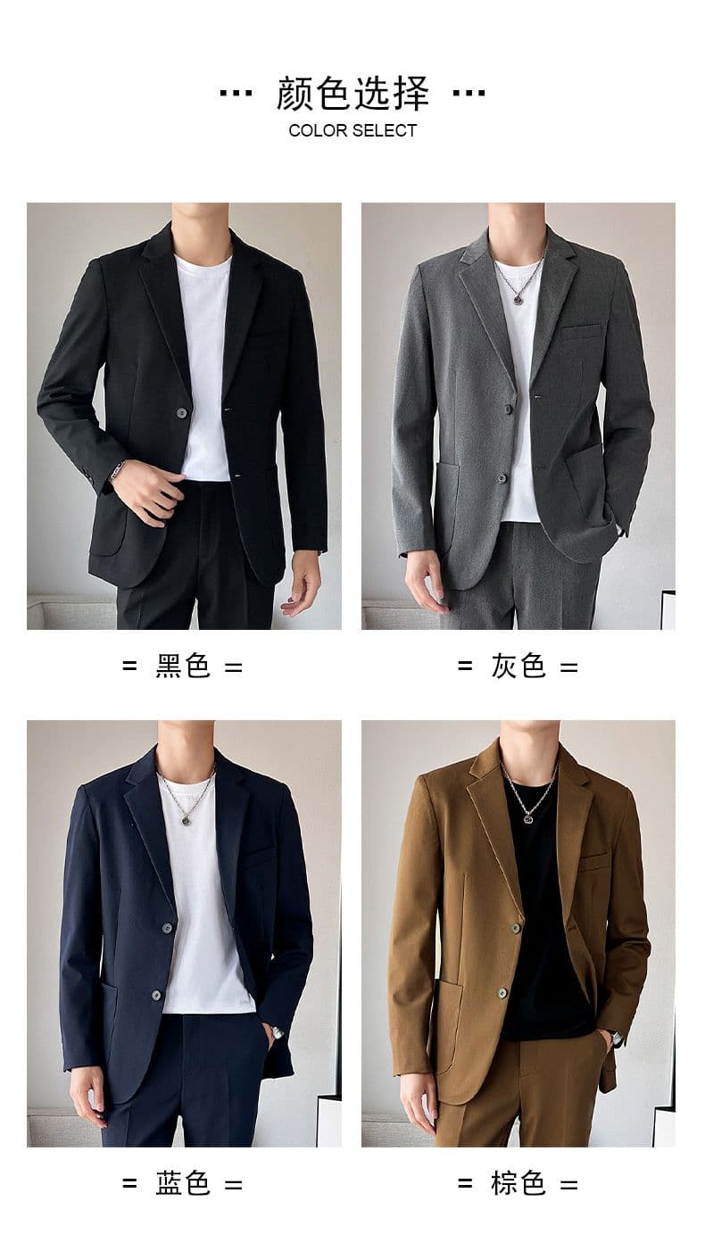 가을 겨울철 트렌디 남성 의류 빛 요리 한 바람 블레이저 고급 센스 가을 센스 캐주얼 정장 남성 루즈핏 한국 스타일 잘 생긴 상세 이미지 6