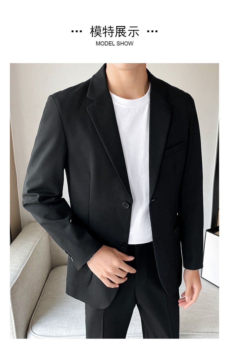가을 겨울철 트렌디 남성 의류 빛 요리 한 바람 블레이저 고급 센스 가을 센스 캐주얼 정장 남성 루즈핏 한국 스타일 잘 생긴 상세 이미지 7