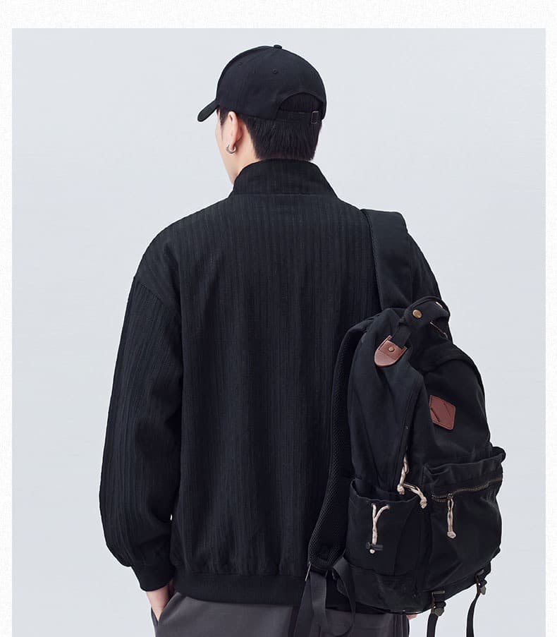 무거운 높음 제품 반하이넥 후드티 남성 2026 가을 긴팔 티셔츠 중노년 청년 스탠드 칼라 기본 셔츠 맨위 상세 이미지 33