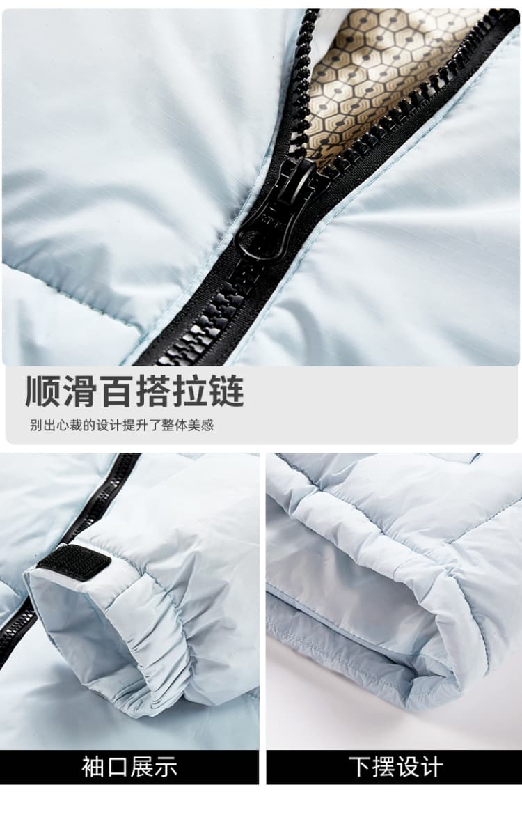 폭발 주요 추진력 화이트 덕 다운 겨울 새로운 패션 야외 트렌드 남녀 후드 다운 재킷 방한과 난방 재킷 상세 이미지 5