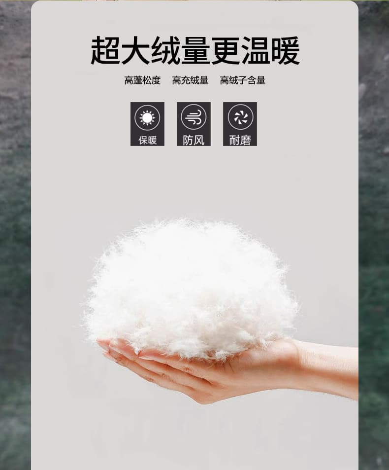 폭발 주요 추진력 화이트 덕 다운 겨울 새로운 커플 패션 트렌드 남녀 후드 다운 재킷 방한과 난방 재킷 상세 이미지 4
