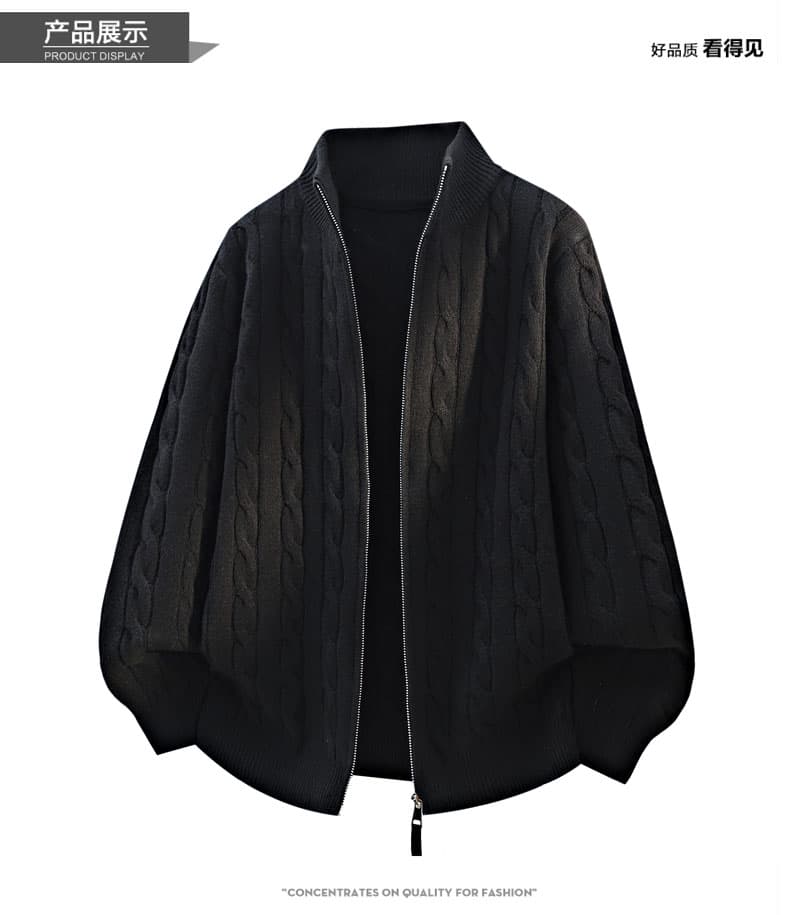 가을 겨울 두꺼운 보온 부드럽다 편안함 통기성 트렌디 에디션 패션 잘 생긴 커플 다용도 오픈 가디건 니트 스웨터 코트 상세 이미지 10