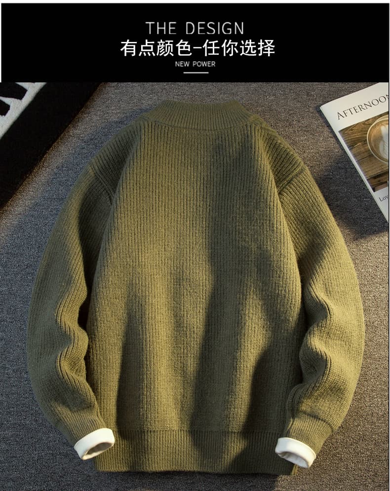 가을 겨울 새로운 오픈 가디건 두꺼운 보온 패션 남성 한국 스타일 캐주얼 다용도 만나는 니트 국경 간 됐어. 개체 폭발 상세 이미지 2