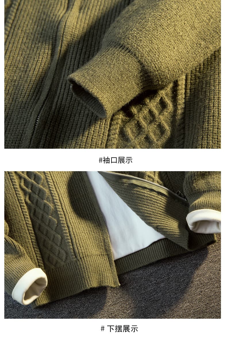 가을 겨울 새로운 오픈 가디건 두꺼운 보온 패션 남성 한국 스타일 캐주얼 다용도 만나는 니트 국경 간 됐어. 개체 폭발 상세 이미지 21