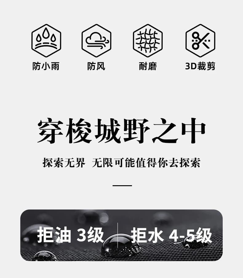 야외 부드러운 껍질 의류 남자 여자 방풍 방수 자켓 통기성 후드 경량 등산복 국경 간 재킷 재킷 상세 이미지 2