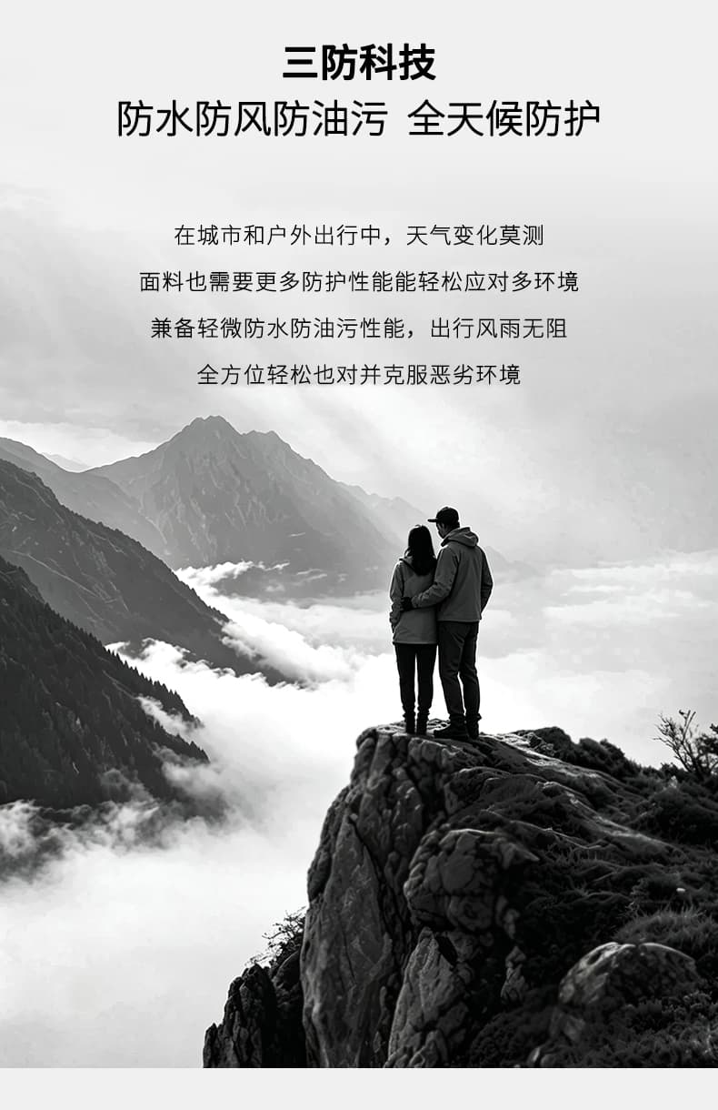 야외 부드러운 껍질 의류 남자 여자 방풍 방수 자켓 통기성 후드 경량 등산복 국경 간 재킷 재킷 상세 이미지 3