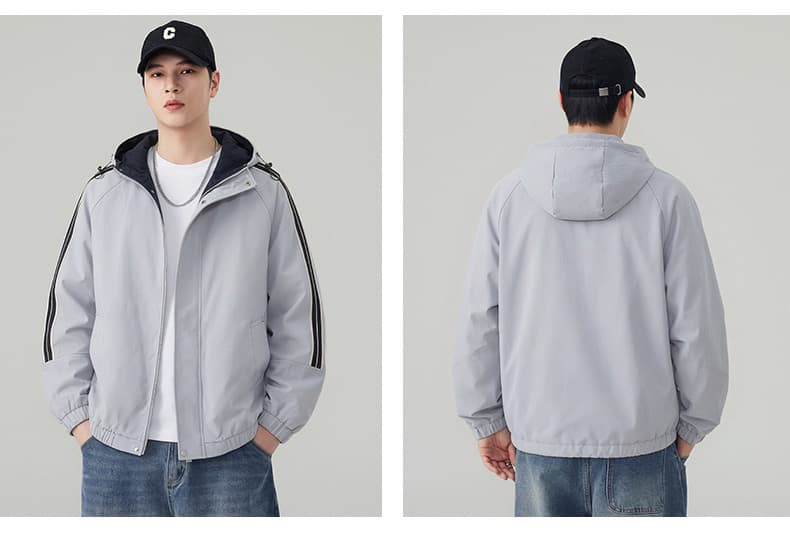가을 겨울철 후드 재킷 남자 야외 방풍 자켓 커플룩 재킷 패션 스트라이프 남성 의류 맨위 2026 상세 이미지 17