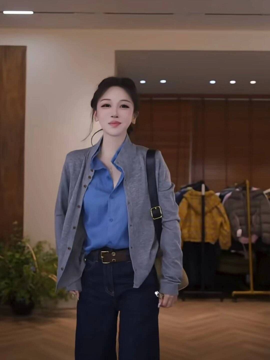 한국 스타일 캐주얼 바람 카드 패션 그것의 색상 오픈 가디건 여성 2026 년 가을 새로운 다용도 슬림해 보이는 품격 재킷 5526 상세 이미지 23
