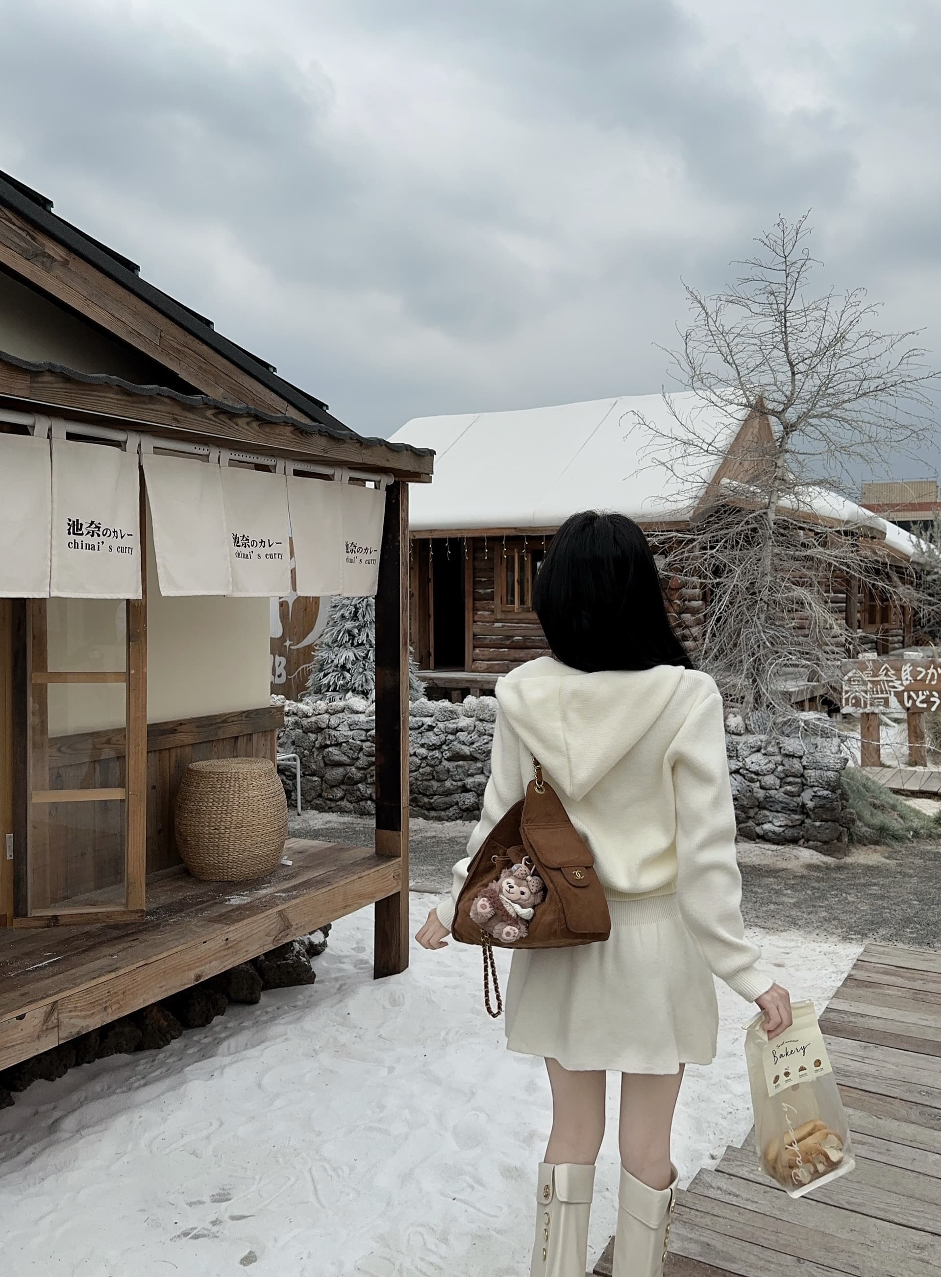 실사 정가 실사 정가 익스트림 제인 느긋한 센스 스웨터 오픈 가디건 반신 치마 세트 상세 이미지 4