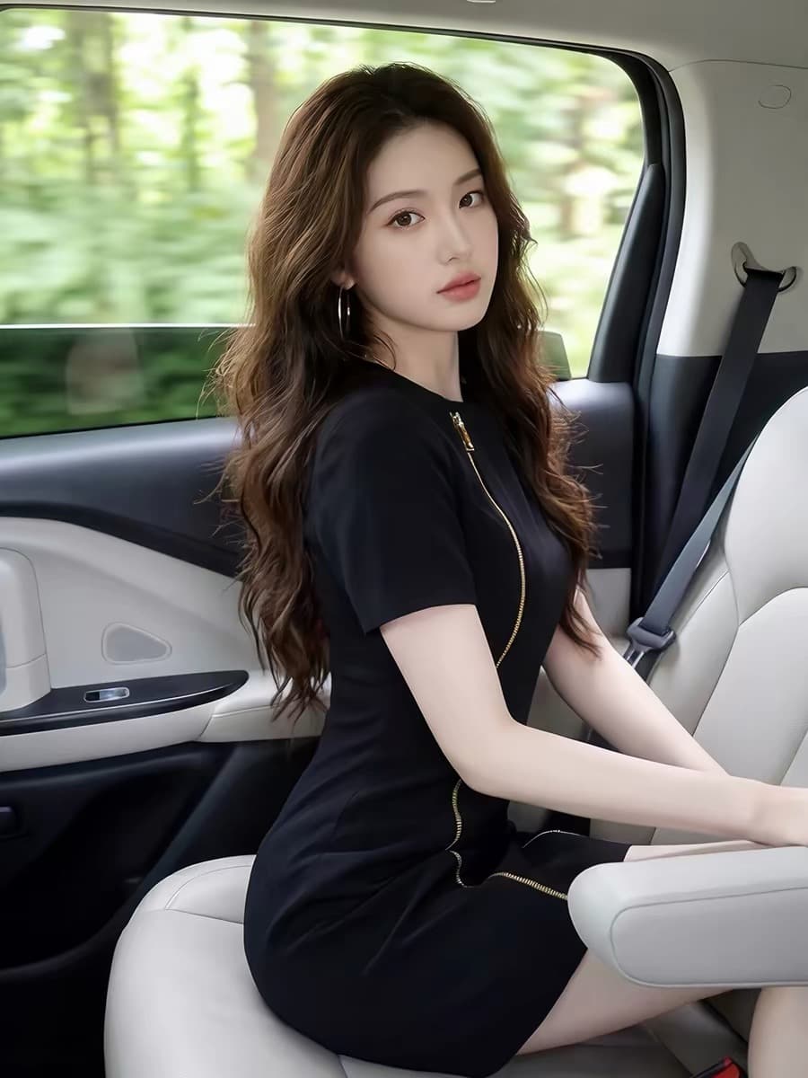 특별 아름다운 검정색 꼬집기 허리 작은 치마 아이들 2026 여름 새로운 고유 한 디자인 센스 자이언트 잘 생긴 ~ 중 드레스 상세 이미지 4