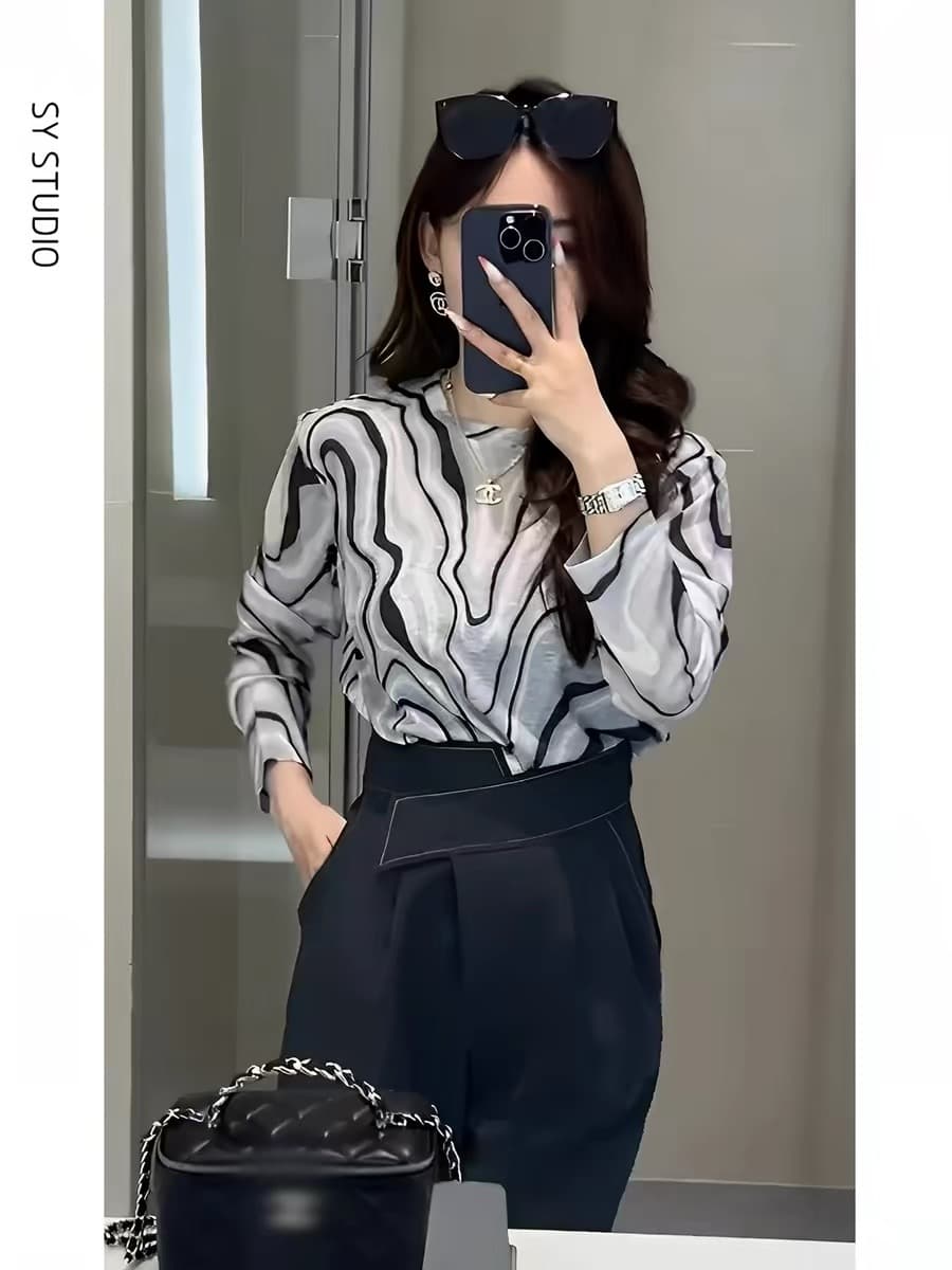 올해 인기 ~ 중 여름 드레스 코디 전체 집합 품격 명문 여성 여신 팬 소금 부서 빛 요리 한 투피스 세트 바지 여성 의류 이미지 2
