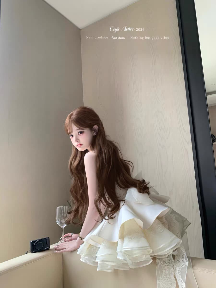 늦게 우산 우산 26 ss 파리 사랑 예약하기 무거운 작업 자오 이슬 생각하기 같은 단락 jor a 멜라루카 대 나비 매듭 드레스 이미지 3