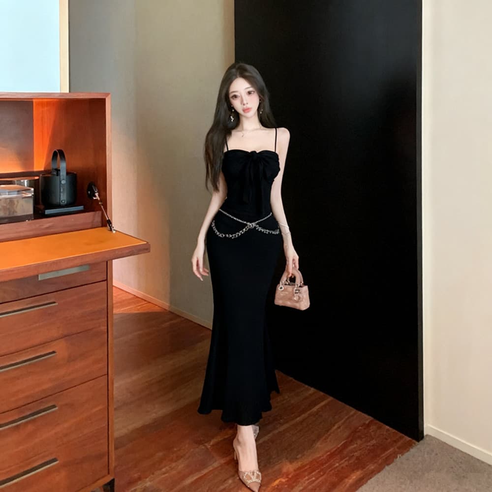실사 달콤함 핫걸 순수한 욕망 바람 슈퍼 잘 생긴 리본 인사이드 가져 가라. 플리스 외국 가스 다용도 드레스 복장 허리 사슬 상세 이미지 13