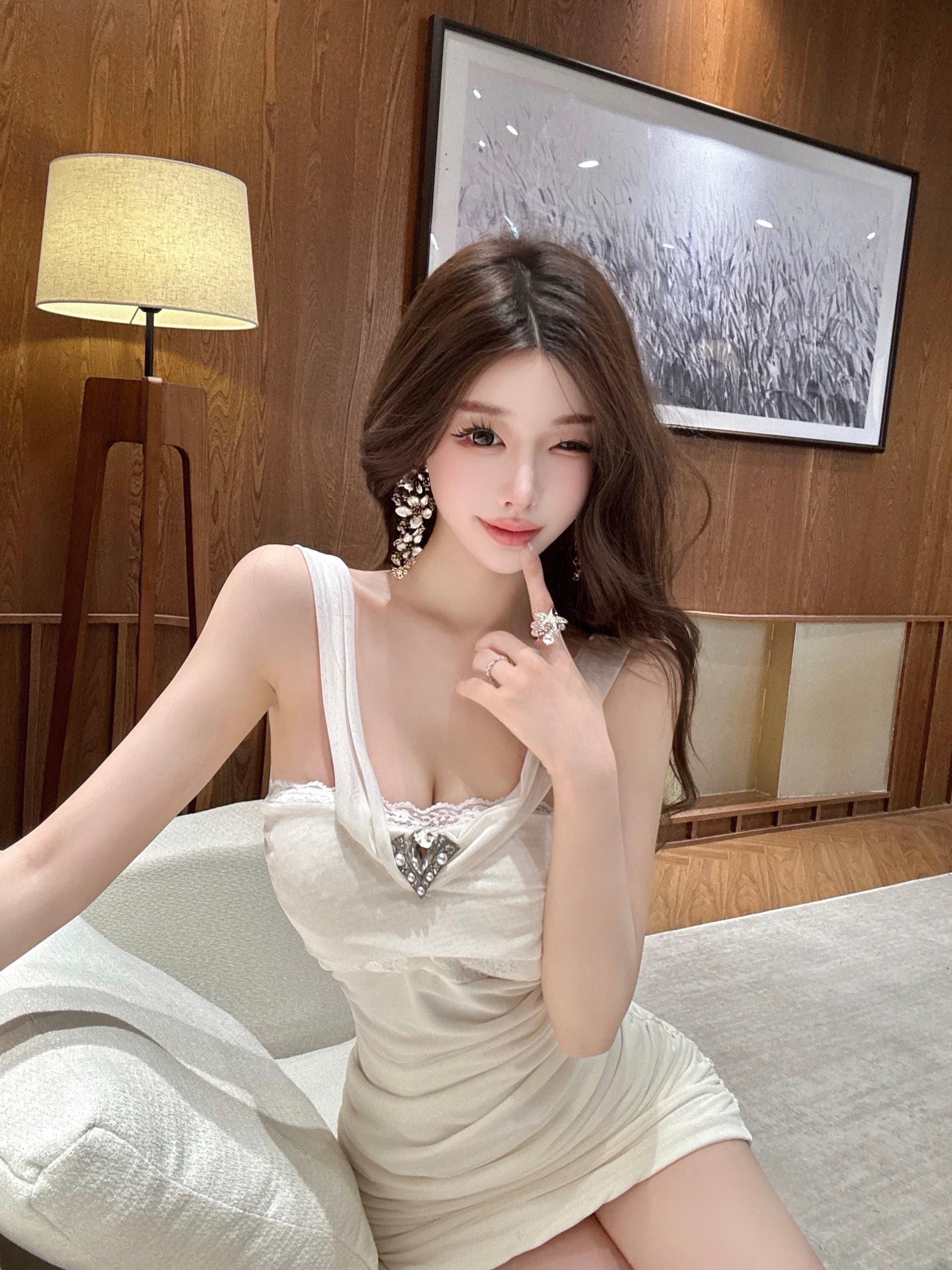 정가 2026 새로운 그는 당겨서 천 골드 섹시함 품격 데이트 타이트 오프숄더 명문 여성 레이스 훈련 鉓 치마 상세 이미지 6