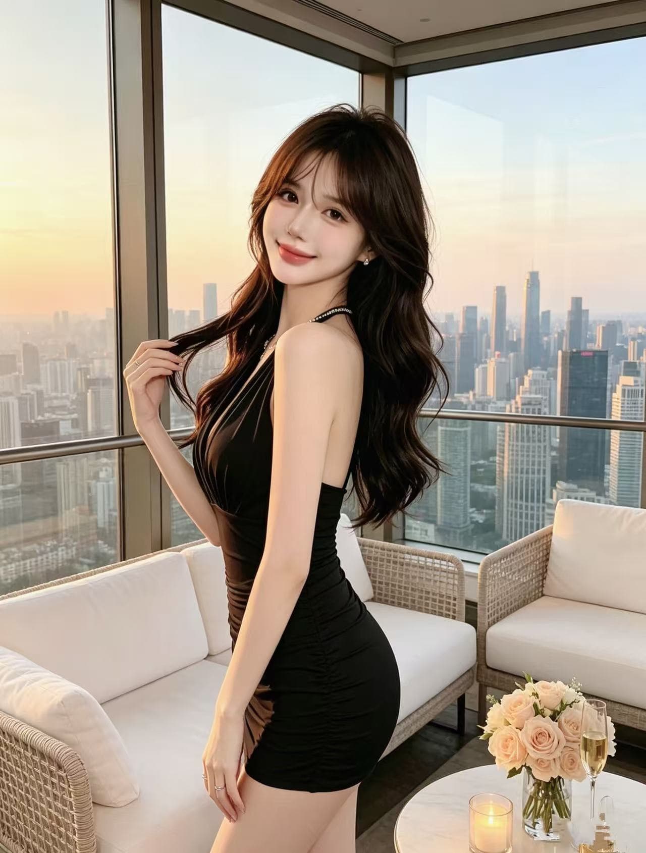 실사 순수한 욕망 작은 섹시함 금속 타이트 스커트 패션 고급 센스 몸매 가꾸기 민소매 주름 외국 가스 여성 드레스 상세 이미지 14