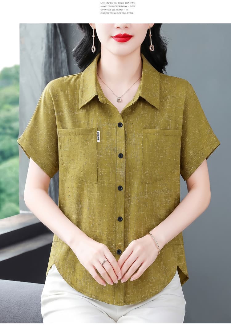 여름 착용 가져 가라. 셔츠 패션 외국 가스 캐주얼 표지 고기 오픈 가디건 품격 슬림해 보이는 연령 감소 여신 반팔 맨위 작은 셔츠 상세 이미지 15